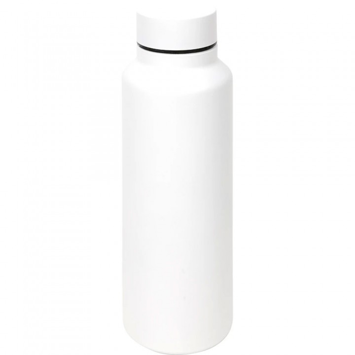 Beyaz 700 ml Paslanmaz Çelik Lazer Baskılı Promosyon Matara